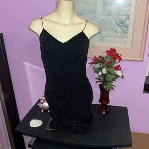 Black Sequin Mini Dress - medium size